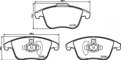 Тормозные колодки BREMBO P24211 (фото 1)