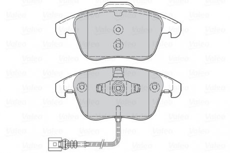 Гальмівні колодки дискові audi q3 "1,4-2,0 "f "11-18 Valeo ="302261" (фото 1)