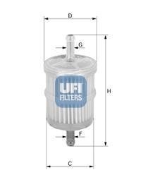 Комплект топливных фильтров (12шт) UFI 31.001.00 (фото 1)