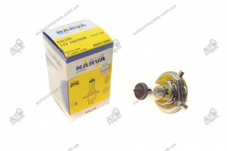Автолампа h4 12v 100, 90w p43t-38 NARVA 489013000
