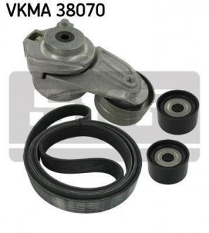 Комплект поліклиновий (ремінь+ролики) SKF VKMA 38070 (фото 1)