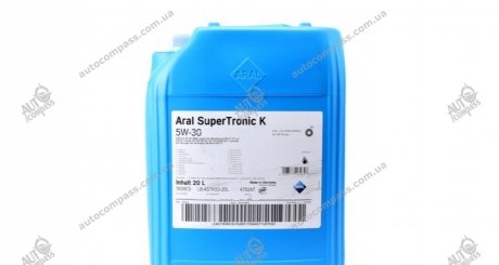 Олива моторна Super Tronic K SAE 5W30 (20 Liter) ARAL AR-15DBC5 (фото 1)