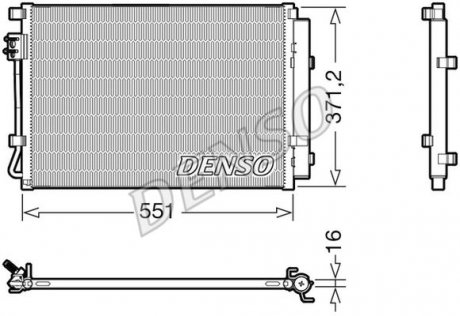 Радиатор кондиціонера hyundai Denso DCN41022 (фото 1)