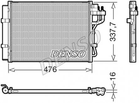 Радиатор кондиціонера hyundai Denso DCN41023 (фото 1)
