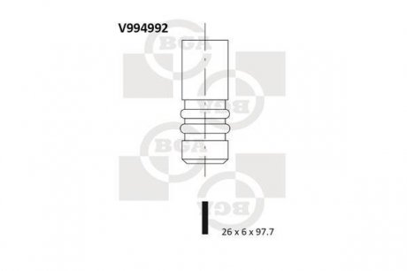 Клапан впускний BGA V994992 (фото 1)