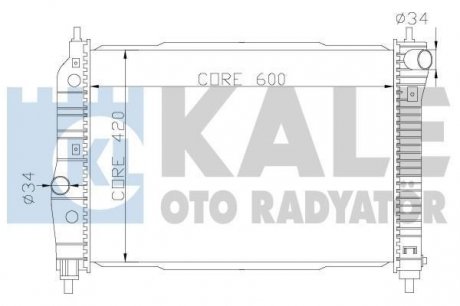 Kale chevrolet радиатор охлаждения aveo 1.4/1.5 03- (акпп) KALE OTO RADYATOR 372300 (фото 1)