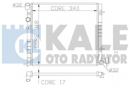 Kale hyundai радіатор охлаждения accent ii 1.3/1.5 00- KALE OTO RADYATOR 372500 (фото 1)