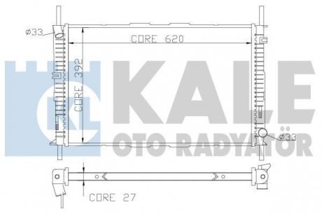 Kale ford радиатор охлаждения mondeo iii 1.8/2.0 00- KALE OTO RADYATOR 368700 (фото 1)