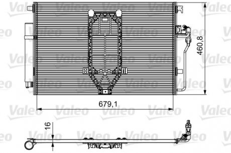 Радіатор кондиціонера Mercedes Benz Valeo 812502 (фото 1)