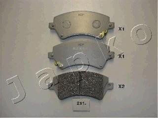 Комплект тормозных колодок, дисковый тормоз JAPKO 50211 (фото 1)