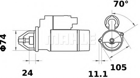 Стартер perkins Mahle MS 86 (фото 1)