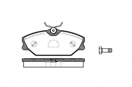 Комплект тормозных колодок, дисковый тормоз WOKING P3083.00 (фото 1)