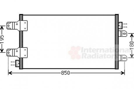 Радіатор кондиціонера MASTER3 25dCi 06- (вир-во) Van Wezel 43005443 (фото 1)
