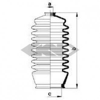 Пыльник рулевого механизма GKN/Spidan 83866 (фото 1)