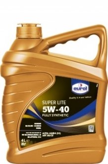 4л super lite 5w-40 масло синт. acea a3/b4, api sn/cf, mb 229.1 мв229.3, vw502.00/505.00, gm-ll-b-025, bmw ll-98, renault rn 0700/0710 Eurol 006196 (фото 1)