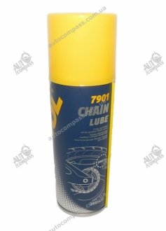 Смазка белая синтетическая для вело/мото цепей Chain Lube (аэрозоль), 200мл. MANNOL 7901 (фото 1)