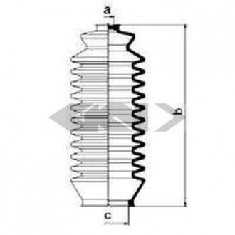 Пыльник рулевого механизма GKN/Spidan 83814 (фото 1)