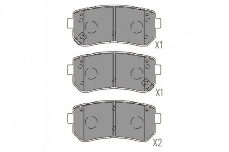 Комплект гальмівних колодок KAVO KBP-3059 (фото 1)