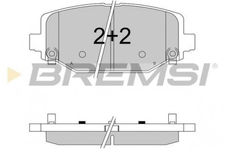 Тормозные колодки Dodge Journey, Fiat Freemont задние BREMSI BP3544 (фото 1)