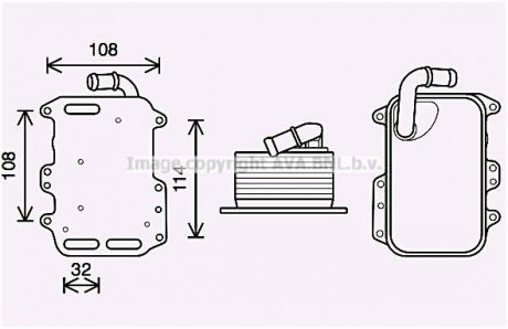 Радіатор масляний VAG (вир-во AVA) AVA COOLING AI3405 (фото 1)