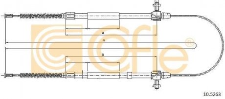 Трос стояночного тормоза COFLE 10.5263 (фото 1)