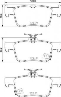 Комплект гальмівних колодок з 4 шт. дисків BREMBO P28 089 (фото 1)