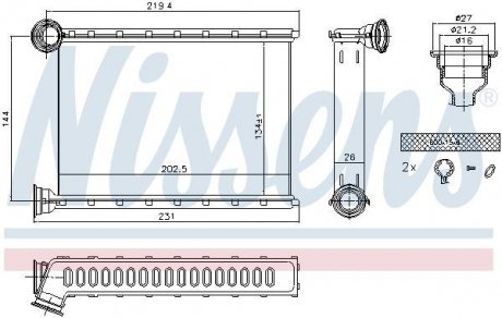 Печка VAUXHALL MERIVA B (10-) 1.4 i 16V TURBO NISSENS 707079 (фото 1)