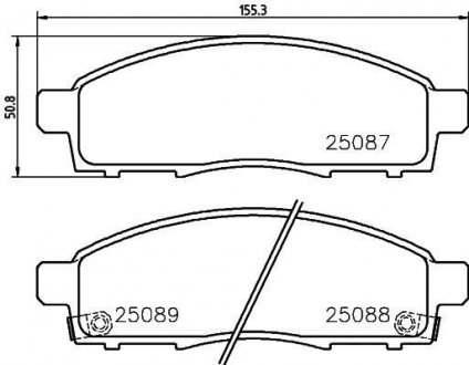 Гальмівні колодки дискові BREMBO P54 055 (фото 1)