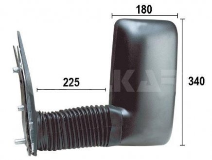 Зеркало в сборе, правое,тип: Dead Anglе, ручное, опуклий Long Arm, ALKAR 9 220 977 (фото 1)