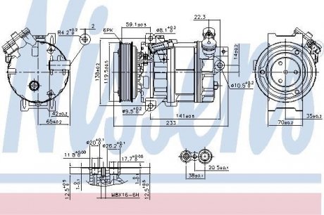 Компресор CADILLAC BLS (04-) 2.8 i TURBO NISSENS 890354 (фото 1)