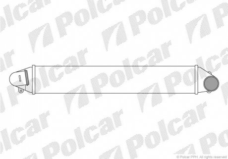 Радиатор інтеркулера Ford Galaxy/Seat Alhambra/VW Sharan 1.8T 20V/1.9Tdi 95- Polcar 9550J8-2 (фото 1)