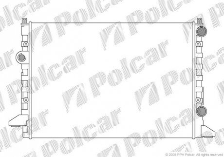 Радиатор двигуна VW Passat, Passat Variant 1,6/1,8/2,0/1,9Tdi 02.88- Polcar 954708A4 (фото 1)