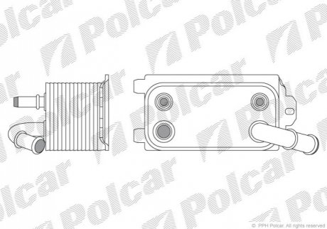 Масляний радиатор Landrover/Range Rover Evoque/Volvo S60/V60(10-)D2 Polcar 9071L8-1 (фото 1)