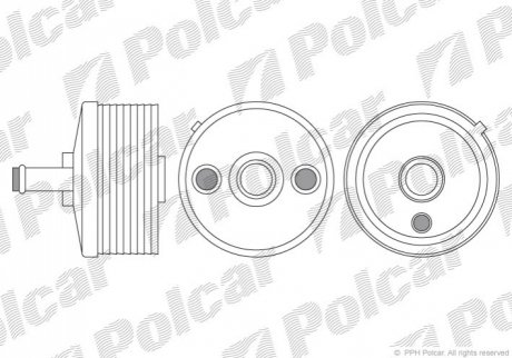 Радиатор масляний Skoda/VAG/Audi/Seat 1.6-2.0 (AKП 6 ступ.) 02-14 Polcar 9513L8-2 (фото 1)