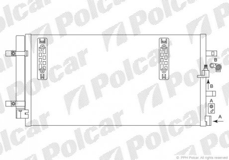 Радиатор кондиціонера AUDI A4 AUDI A5,AUDI Q5 04/07- /MAN+AUT/ Polcar 1337K8C1 (фото 1)