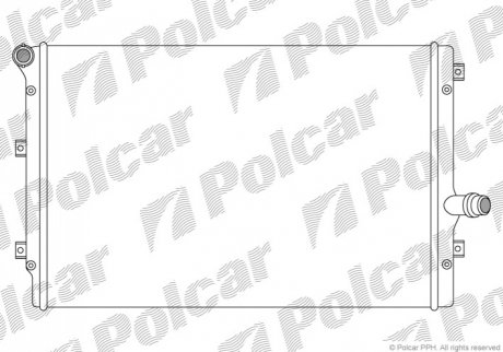 Основний радиатор VAG A3/Octavia/Caddy/Passat 1.6-2.0 TDI 10- Polcar 133108A4 (фото 1)