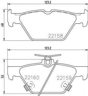 Гальмівні колодки дискові зад. Subaru Outback 2.0 D 2015- HELLA PAGID 8DB 355 023-341 (фото 1)