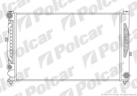 Радиатор охолодження двигуна, VW Passat, Audi A6 2.4-2,8 Polcar 132408A5 (фото 1)