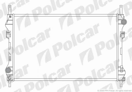 Радиатор охолодження (-AC) Ford Transit 2,4TDCi 00-06 Polcar 324708A1 (фото 1)
