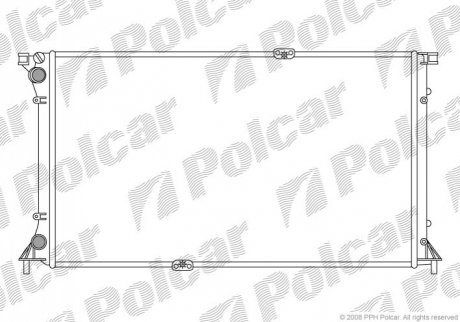Радиатор охолодження Renault Trafic 2.5 dCi 02- (+AC) Polcar 602608A4 (фото 1)