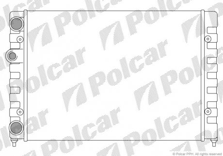Радиатор охолодження VW Golf 1.4 91-97/Vento 92-98 Polcar 953808A1 (фото 1)