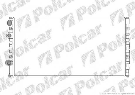 Радиатор охолодження VW Passat 1.6-2.9 02.88-05.97 Polcar 954708A2 (фото 1)