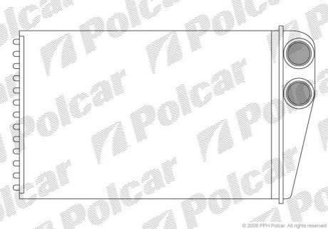 Радиатор пічки Renault Megane II 1.9 dCi 2002/09 > Polcar 6012N8-1 (фото 1)