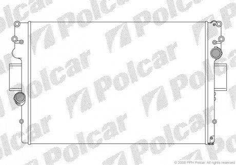 Радиатор охолодження Iveco Dailly 2.3-3.0 D 02- Polcar 305208A5 (фото 1)