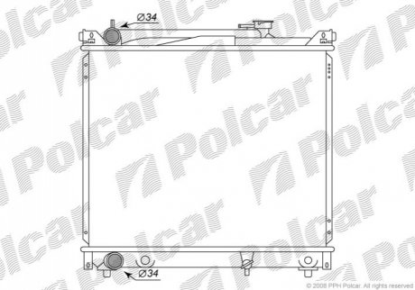 Радиатор охолодження Suzuki Vitara 2.0 V6 90-98 Polcar 742408-3 (фото 1)