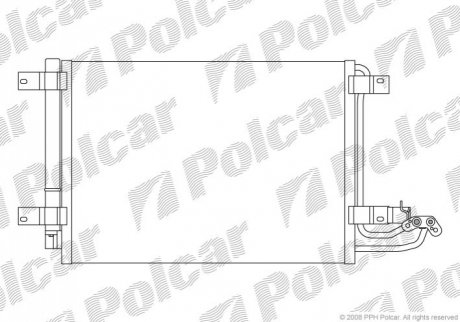 Радиатор кондиціонера Skoda Octavia 1.4-2.0 04- Polcar 1331K8C1S (фото 1)