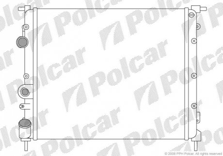 Радиатор Renault Megane 1.4/1.6 11/95- (-AC) Polcar 600708A1 (фото 1)