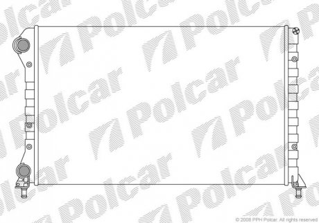 Радиатор основний Fiat Doblo 1.9D без -AC Polcar 304008-3 (фото 1)