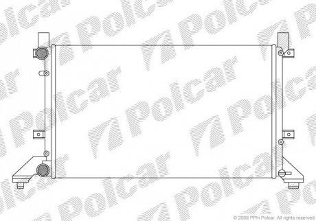 Радиатор двигуна VW LT II 2.5 TDI 07/96- Polcar 957108B1 (фото 1)