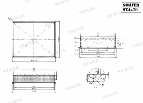 Фільтр повітряний (з додат.фільтром) VW Crafter 2.0TDI 17- SHAFER SX4479 (фото 1)